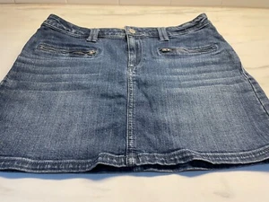 Minifalda Hollister para mujer 29 Juniors 9 azul mezclilla rascacielos 98% algodón elástico - Imagen 1 de 11