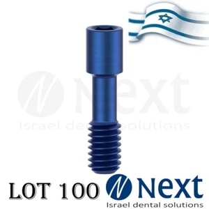 LotX100 Titan Befestigungsschrauben für Abutment blau farbbeschichtet - Bild 1 von 3