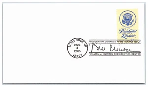 3930 Bill Clinton 2005 Biblioteca Presidencial Digital Cancelación FDC Sin Cachet - Imagen 1 de 1