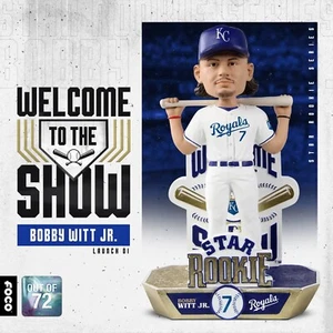 BOBBY WITT JR. Kansas City Royals MLB Star ROOKIE Bobblehead #/72 NIB! - Picture 1 of 6