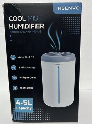 INSENVO Humidifiers for Any Room 4.5L Air Humidifier Cool Mist - Image 1 of 4