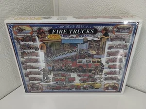 A History Of American Fire Trucks White Mountain Jigsaw Puzzle 1000 Piece New - Picture 1 of 3
