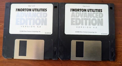 Norton Utilities Advanced Version 4.5 Software 3.5” Floppy Disks For Windows - Image 1 of 3
