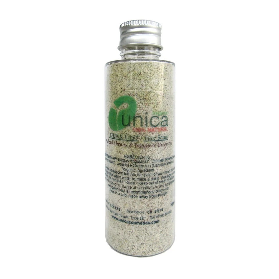 UNICA ORGANICS - ADZUKI BEANS JAPANESE GREEN TEA FACE SCRUB FOR ECZEMA PSORIASIS - Image 1 of 1