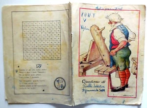 VINTAGE QUADERNO ANNI 40 FAVOLA DI PINOCCHIO - Picture 1 of 3