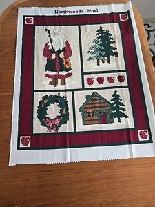 VIP Pacific Northwoods Noel Christmas Santa Leslie Beck Cut n Sew Fabric Panel - Picture 1 of 10