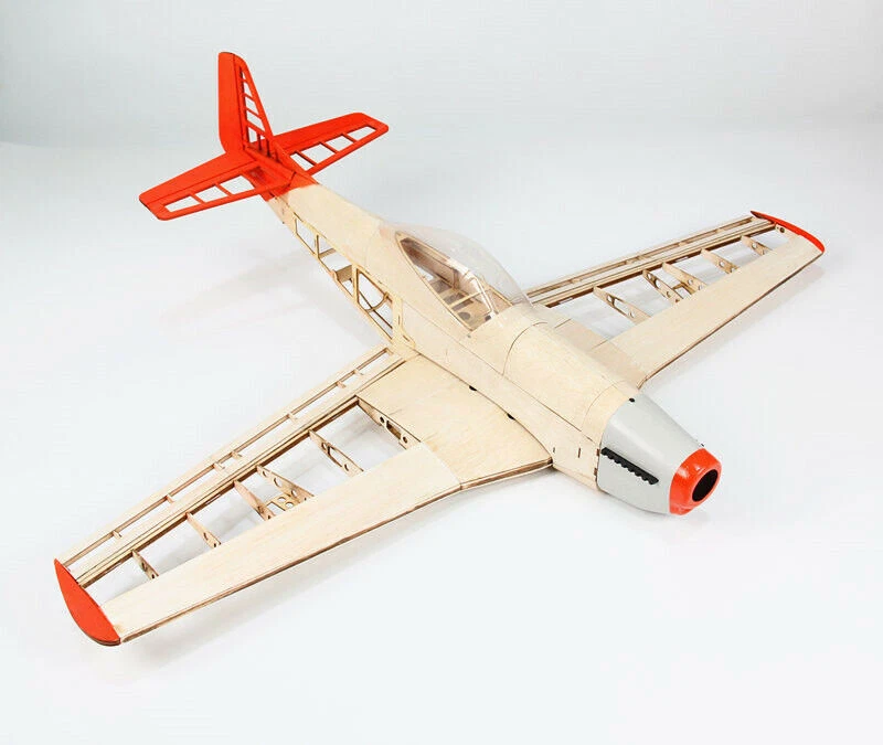 Upgraded RC Laser Cut Plane Balsa Wood Airplane Model P51 Kit Wingspan 1000mm - Image 1 of 4