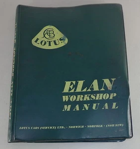 Workshop Manual Lotus Elan From 1963 - Picture 1 of 2