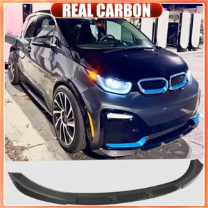 Fit For BMW i3 I3 Hatchback 2018-2020 Front Bumper Lip Spoiler Chin REAL CARBON  - Picture 1 of 17