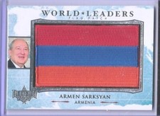 RARE 2020 DECISION ~ ARMEN SARKSYAN WORLD LEADERS FLAG CARD #WL102 ~ ARMENIA