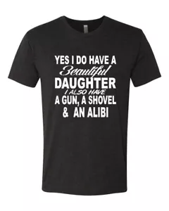Camiseta I Have A Beautiful Daughter Divertida Citas Papá Padre Regalo Para Hombres Tri Mezcla - Imagen 1 de 11
