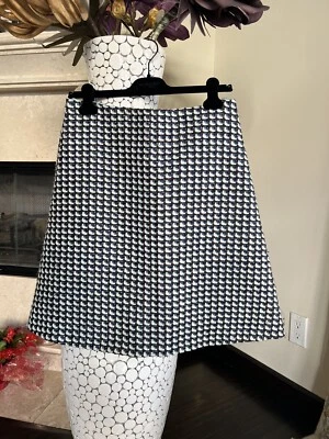 Falda Tallada Tweed Azul Metálico EU 42 US 8/10Totalmente Forrada En Excelente Estado Foto 1 de 4