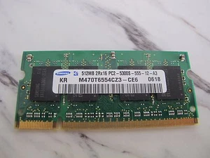 SAMSUNG 512MB DDR2 SDRAM PC2-5300S Laptop SO-DIMM - Picture 1 of 2