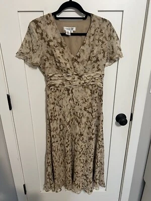 100% Silk Maxi Dress by Coldwater Creek Size 10 Petite Fully Lined - Image 1 of 4