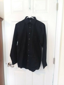 Stafford Black Button-Down Dress Shirts 
