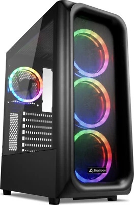 Sharkoon TK5M RGB, Glasfenster, Midi Tower, PC Gehäuse, USB 3.0, USB-C - Bild 1 von 4