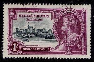 BRITISH SOLOMON ISLANDS GV SG56, 1s slate & purple, FINE USED. Cat £29. - Picture 1 of 1