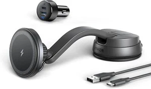 Anker Chargeur Magnétique Sans Fil MagGo Support de Charge Voiture + Chargeur Voiture pour iPhone - Photo 1 sur 6