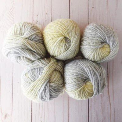 Katia Venus ~ Lot of 5 ~ #6801 Yellow/Blue ~ Color Gradient ~ Aran - Image 1 of 4