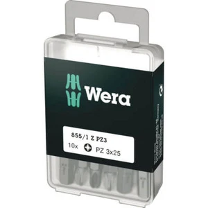 Wera 855/1Z SB Extra Tough Pozi Screwdriver Bits PZ3 25mm Pack of 10 - Picture 1 of 2