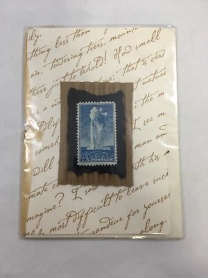 1934 Yellowstone 5 Cent Stamp with Handmade Card and Envelope - Image 1 of 4