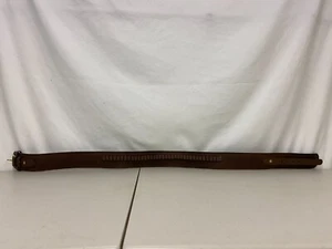 Cintura pistola cartuccia munizioni calibro 45 Western Express pelle marrone cioccolato taglia 44 - Foto 1 di 6