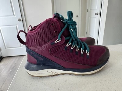 Columbia  Shoes Trailstorm Mid Women Berry Deep Blue Water Hiking Size 5.5W - Image 1 of 4