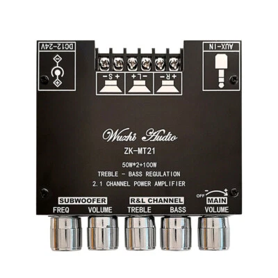 Mini Amplificatore Digitale Bluetooth 5.0 HiFi 2.1 Canali Audio Stereo Equalizzatore Amp - Immagine 1 di 4