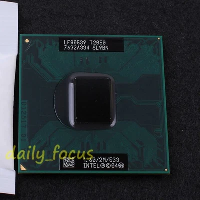 For Intel Core Duo T2050 1.6GHz LF80539GE0252M 533MHz Socket M Laptop CPU - Image 1 of 2