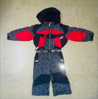 Toddler boys OBERMEYER Waterproof Full Coverage Hooded 1pc SNOWSUIT sz 3 - Image 1 of 2