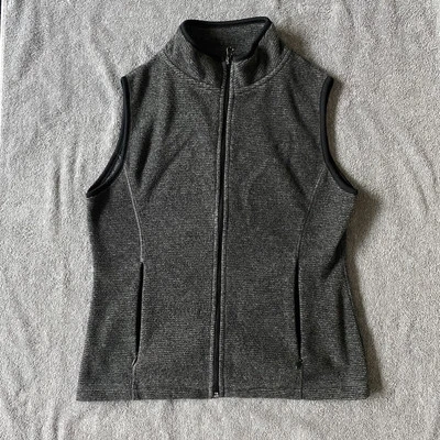 Chaleco tejido Alps para mujer pequeño gris negro cremallera completa usado en excelente estado Foto 1 de 3