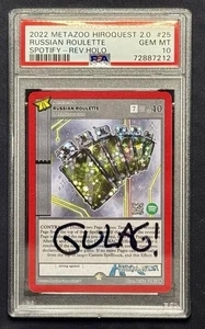 MetaZoo Hiroquest 2.0 Russian Roulette Rev. Spotify PSA 10 Steve Aoki Inscribed - Picture 1 of 7