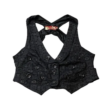 De Colección Y2K Apple Bottoms Halter Top Chaleco Mujer XL Negro AOP Retro Hiphop Nelly Foto 1 de 4