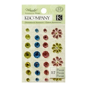 Pegatinas de flores de diamantes de imitación K & Company álbum de recortes adornos gemas 3D - Imagen 1 de 8