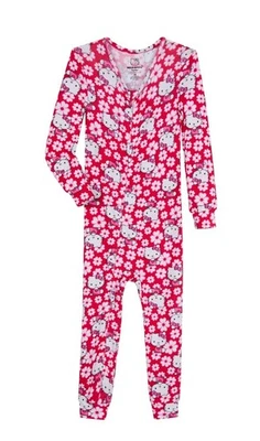 Pijama para dormir de una pieza con cremallera viscosa sin pies Hello Kitty para niñas pequeñas Foto 1 de 4