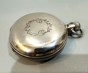 Waltham Masonic Coin Silver Hunter Case size 18 Pocket Watch circa 1890-91 - Picture 1 of 10