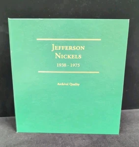 Littleton Münze Jefferson Nickel Buch/Album 1938-1975 leicht gebraucht - Bild 1 von 10