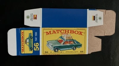 Matchbox #56 Fiat 1500 ‘64-‘69 Type E Repro Box  - Image 1 of 2