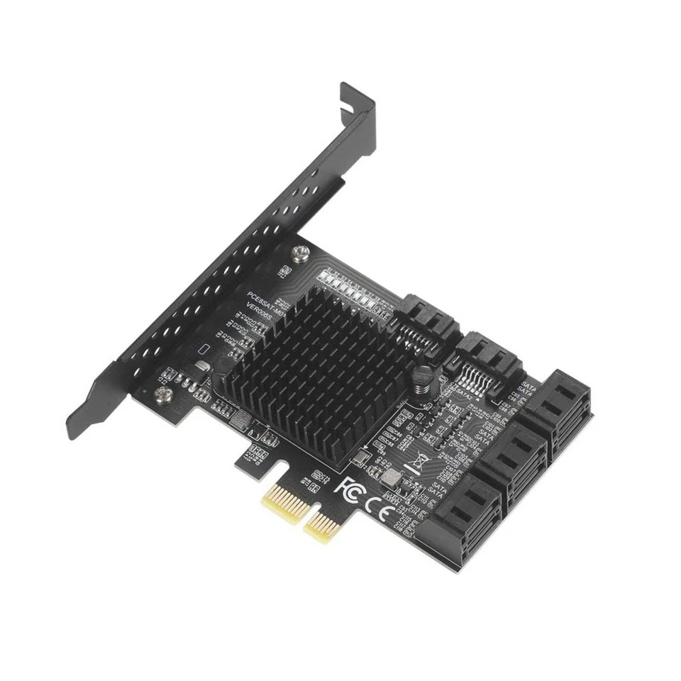 8-Port SATA 3.0 PCI Express Expansion Card PCI-E Controller 6G Adapter for HDDpC - Image 1 of 4