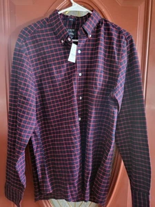 J. Camicia uomo Crew slim flex Oxford con bottoni nuova con etichette - Foto 1 di 4