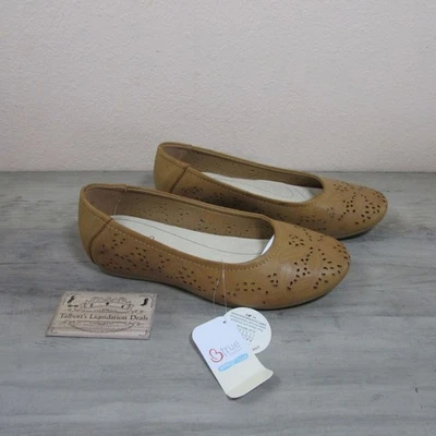 Baretraps Mujer 7.5 Mariah Imitación Cuero Sin Cordones Ballet Pisos Caramelo Foto 1 de 4