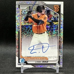 Lisbel Diaz 2024 Bowman 1st Speckle Chrome Refractor Auto /299 Giants CPA-LDI - Picture 1 of 2