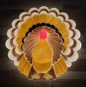 1995 Don Featherstone Union Products Turchia Soffiaggio Stampo Ringraziamento 19" Luce - Foto 1 di 6