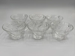 6er Set Vintage Anchor Hocking frühe amerikanische vorgeschnittene Punsch/Teetasse Davidstern - Bild 1 von 3