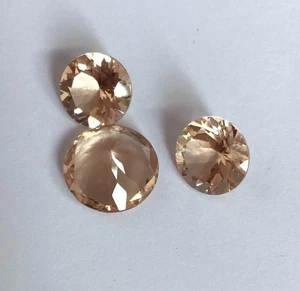 Natural Round Cut AAA Peach Morganite Faceted Loose Gemstone Making All Jewelry - Bild 1 von 11