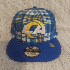 LA Rams New Era 9Fifty NFL 2024 Statement Snapback Mütze Cap kariert blau  - Bild 1 von 6