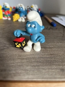 Peyo Bully Schlumpf Nachtwächterschlumpf - Dachbodenfund - Schleich top!!! - Bild 1 von 3