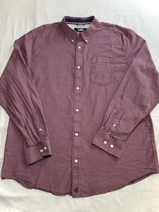 Cody James Core Button Down Long Sleeve Shirt Mens XL Burgundy Checker Western - Picture 1 of 10