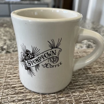 STUMPTOWN COFFEE - Large Heavy 10 oz. Ceramic Diner Mug - Retired Pinecone Style - Image 1 of 2