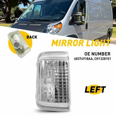 DRIVER SIDE MIRROR TURN SIGNAL LIGHT Fit RAM 2014-2023 PROMASTER 1500 2500 3500 - Imagem 1 de 4
